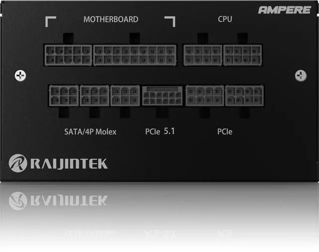 Alt view image 5 of 5 - Raijintek Ampere 1000, 80PLUS Platinum, ATX3.1, 1000W, Full Modular Power Supply, 5 Years Warranty, Black (0R30B00013)