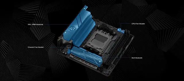 Alt view image 4 of 5 - ASRock A620I Lightning WiFi Mini-ITX AM5 Motherboard Supports AMD Ryzen 9000 8000 7000 Series, DDR5 7200+ OC, PCIe 4.0 x16, WiFi 6E, 2.5G LAN, Dual M.2 Gen4 & Gen3, USB 3.2 Gen2 Type-C, HDMI