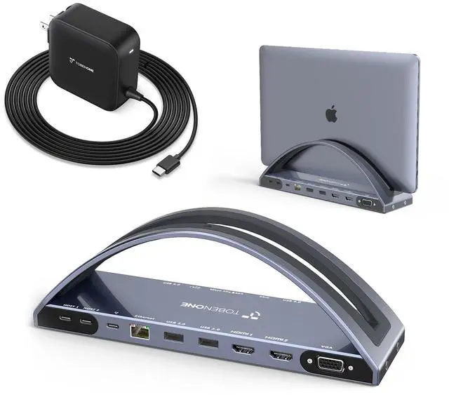 Main image of TobenONE USB C Docking Station Dual Monitor with 100W USB C Laptop Charger, USB C Dock Dual 4K HMDIr for MacBook Pro/Air