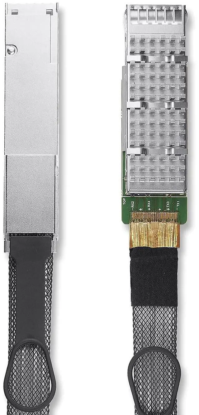 Alt view image 5 of 5 - 10Gtek 100G QSFP28 to QSFP28 Extender Cage with EEPROM on Extender Side, 3M Flat Cable in Nylon Jacket, 30AWG, 30cm