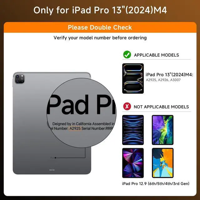 Alt view image 2 of 5 - Tiaota Transparent Case with Keyboard for 2024 iPad Pro 13 inch (M4), iPad Pro 13,7-Color Backlit,Magic Wireless Keyboard, 360°Rotating,Multi-Touch trackpad,Pencil Holder,with Shortcuts,Black