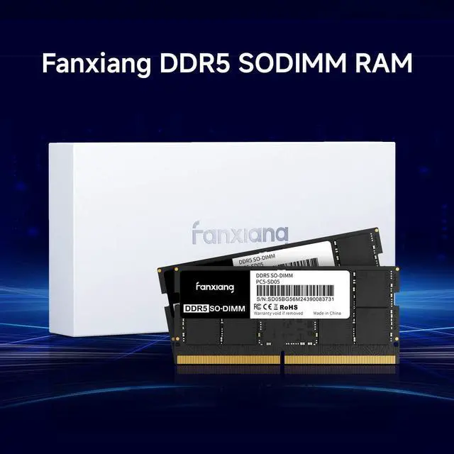 Alt view image 5 of 5 - fanxiang SODIMM DDR5 4800MHz RAM 64GB Kit (2 x 32GB),CL40 1.1V SODIMM 262 Pin Laptop Memory Module Ram,Memory for Enhanced Gaming Performance and Smooth Multitasking
