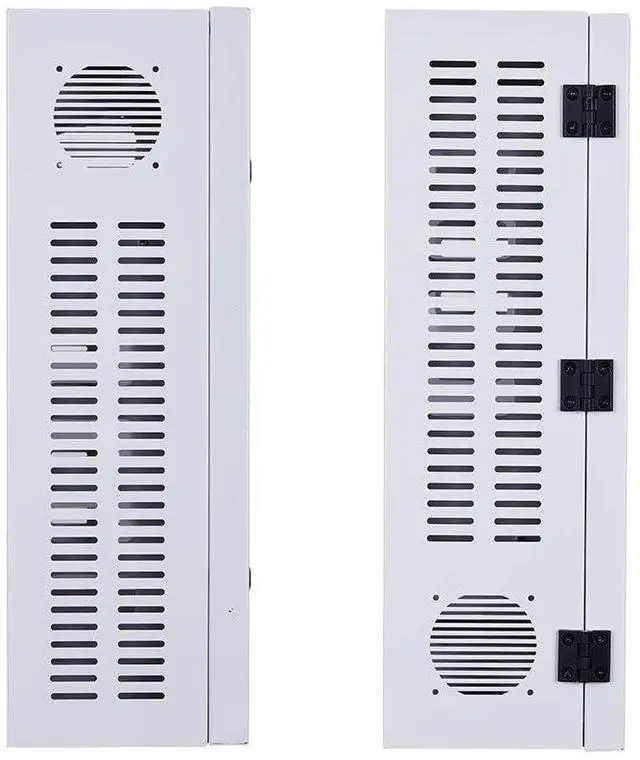 Alt view image 5 of 5 - Kenuco Heavy Duty 16 Gauge Steel DVR Security Lockbox Swing Open Top 24'' x 21'' x 7'' - (White)