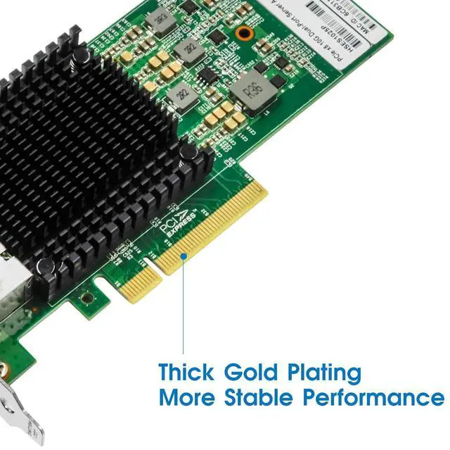 Alt view image 5 of 5 - 10Gb PCI-E NIC Network Card for Intel X550-T2, Dual RJ45 Port, With X550 Controller, 10G PCI Express LAN Adapter Support Windows Server/Linux/VMware