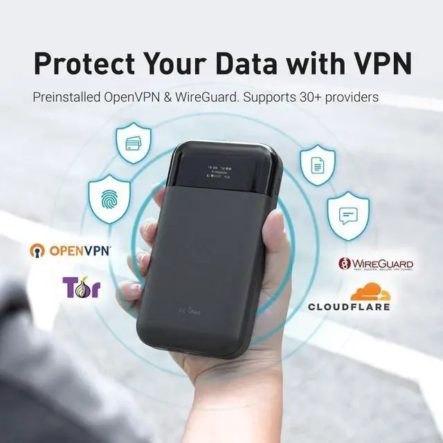 Alt view image 5 of 5 - GL.iNet GL-E750V2 (MUDI) 4G LTE Portable Wi-Fi Hotspot for Travel | Mobile Hotspot Device, OpenWrt, OpenVPN, WireGuard, 7000mAh, Global Version