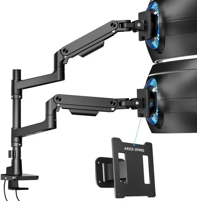 Main image of ARES WING Dual Monitor Arm & VESA Adapter for Samsung Neo G9, G65B, G70A, G75T, G85NB, CRG9, CHG9, CHG90, and Odyssey G9 Monitors