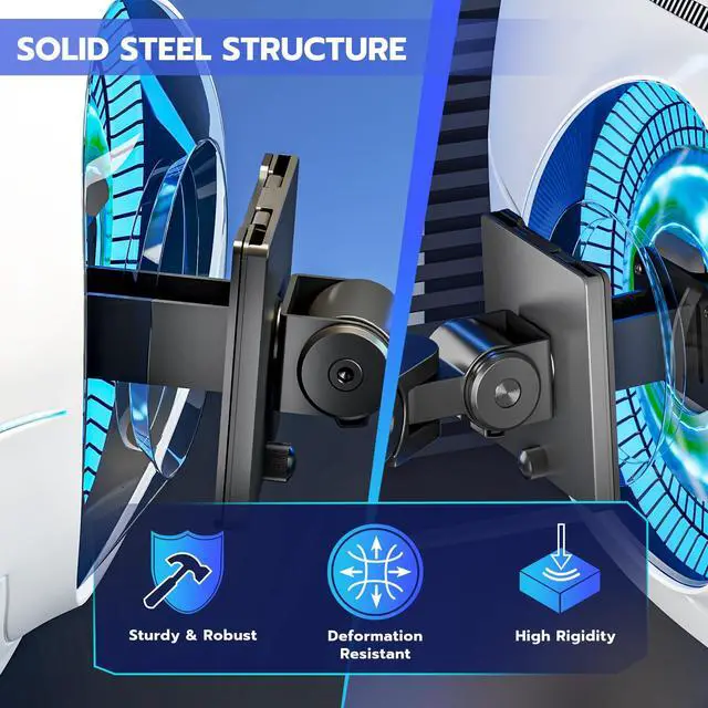 Alt view image 5 of 5 - ARES WING Dual Monitor Arm & VESA Adapter for Samsung Neo G9, G65B, G70A, G75T, G85NB, CRG9, CHG9, CHG90, and Odyssey G9 Monitors
