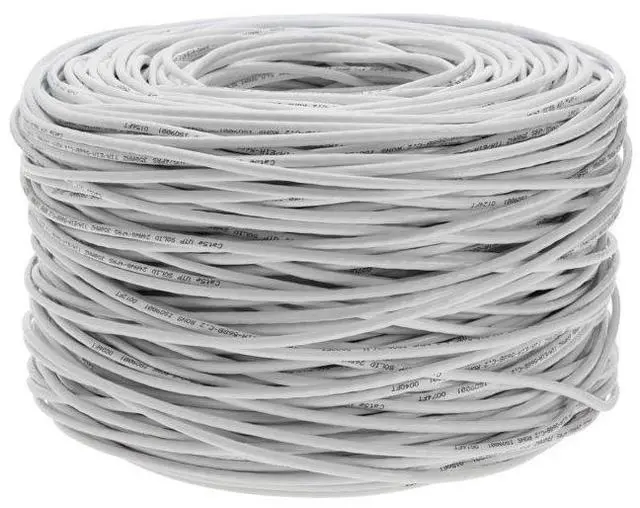 Alt view image 5 of 5 - Cables Direct Online White Cat6 Cable 1000ft Solid Bare 23AWG Copper Wire Riser CMR Bulk Ethernet Cable  550MHz PoE++ (4PPoE) UTP