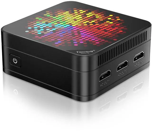 Main image of TUREWELL HSI Mini PC, Alder Lake N95 - Quad-Core 3.4GHz, 8GB DDR5 256GB SSD Mini Desktop Computer, WiFi 5/BT5.0/USB3.0/Gigabit Ethernet, Triple 4K Display Micro Computer for Home Office