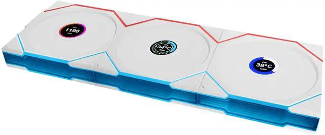 Main image of Lian Li UNI Fan TL - LCD Wireless 120 - Triple Pack (Reverse Blade) - 2.4 GHz Wireless Signal RGB & PC Case Fan - Infinity Mirror - LCD Display - Controller Included & Required - White (12RTLLCD1W3W)