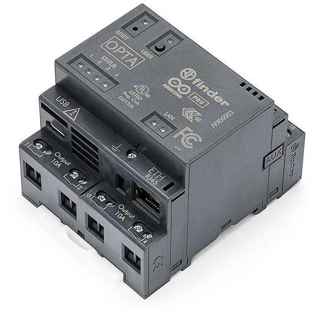 Main image of Arduino Opta Lite [AFX00003]  Compact Industrial IoT Controller with Digital I/O, Analog Inputs, Modbus Support, and Edge Computing for Automation & Control Systems