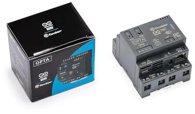 Alt view image 3 of 5 - Arduino Opta Lite [AFX00003]  Compact Industrial IoT Controller with Digital I/O, Analog Inputs, Modbus Support, and Edge Computing for Automation & Control Systems