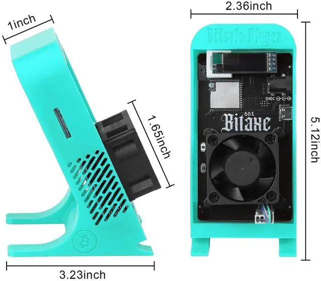 Alt view image 3 of 5 - Bitaxe Gamma 601 Bitcoins Miner BM1370 Asic Chip 1.2TH/s Solo Miner 2.4G WiFi/Hotspot Crypto Miner Home Use BTC Miner Low Noice Include PSU, Blue