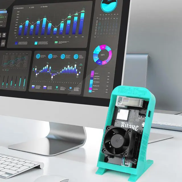 Alt view image 5 of 5 - Bitaxe Gamma 601 Bitcoins Miner BM1370 Asic Chip 1.2TH/s Solo Miner 2.4G WiFi/Hotspot Crypto Miner Home Use BTC Miner Low Noice Include PSU, Blue