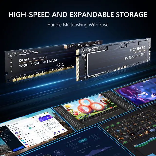 Alt view image 5 of 5 - SOAYAN Mini PC, 13th Twin Lake N150 Linux Mini Computers (up to 3.6GHz) 16GB DDR4 512GB SSD Ubuntu Small Desktop Computer 4K Dual Display/WiFi 6/USB3.2/BT5.2/Gigabit Ethernet for Home, Office,Business