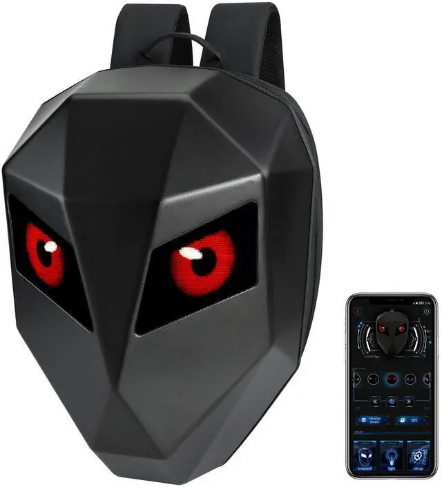 Main image of DABASHAN Motorcycle Backpack for Men, LED Backpack With DIY Programmable Full Color Screen, Hard Shell Large Capacity Waterproof Helmet Bag Laptop Backpack