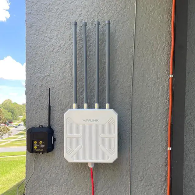 Main image of WAVLINK 2025 AX1800 Outdoor WiFi Extender Long Range, IP67 Waterproof WiFi 6 Range Extender Dual Band, 4x8dBi Antennas with POE, High Speed Coverage for Farm, Yard, RV, Campsite,Work with Starlink