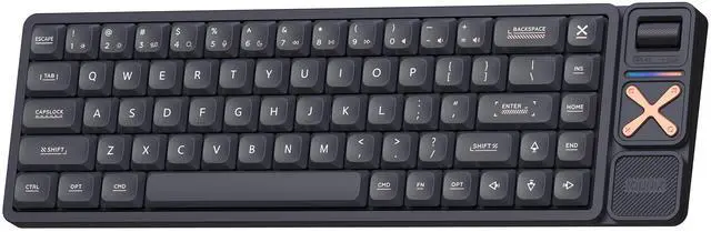 Main image of IQUNIX Magi65 Pro Low Profile Mechanical Keyboard Wireless 65% Keyboard Ultra Slim for Creamy Typing, Hot Swappable, RGB Backlit, PBT Keycaps, Aluminum Case, BT/2.4G/USB-C, Mac/Windows (Shadow Black)