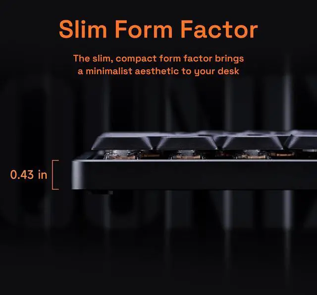 Alt view image 3 of 5 - IQUNIX Magi65 Pro Low Profile Mechanical Keyboard Wireless 65% Keyboard Ultra Slim for Creamy Typing, Hot Swappable, RGB Backlit, PBT Keycaps, Aluminum Case, BT/2.4G/USB-C, Mac/Windows (Shadow Black)