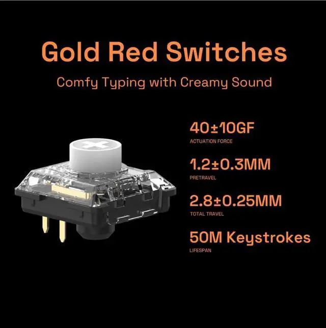 Alt view image 5 of 5 - IQUNIX Magi65 Pro Low Profile Mechanical Keyboard Wireless 65% Keyboard Ultra Slim for Creamy Typing, Hot Swappable, RGB Backlit, PBT Keycaps, Aluminum Case, BT/2.4G/USB-C, Mac/Windows (Ochre White)