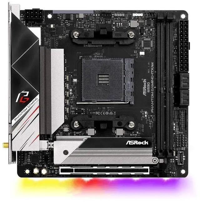 Alt view image 2 of 5 - ASRock B550 Phantom Gaming-ITX/AX Supports 3rd Gen AMD AM4 Ryzen / Future AMD Ryzen Processors Motherboard
