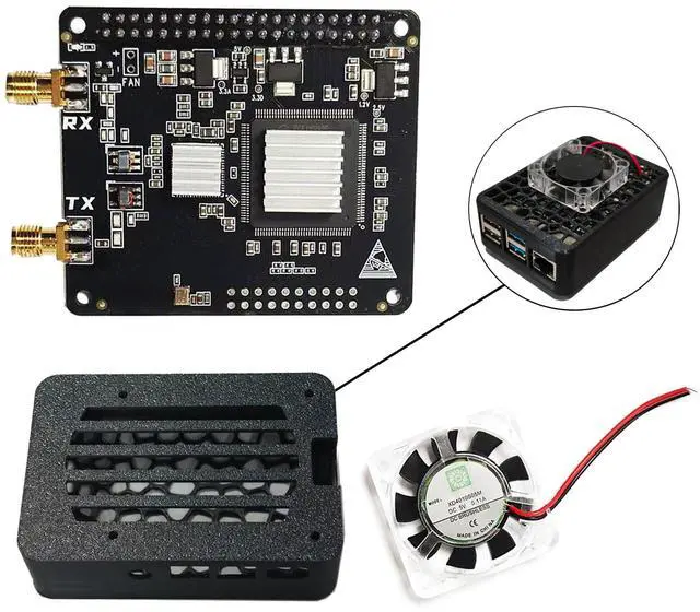 Alt view image 2 of 5 - AURSINC SDR Radioberry for Raspberry Pi 4, Pi 4B, Radio Card (RPi 4 Hat) Analog Devices AD9866 & 10CL016 12-bit Broadband Modem for Ham Radio SDR Transceiver