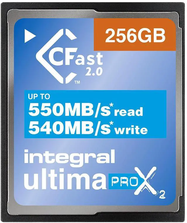Alt view image 2 of 5 - Integral 256GB CFast Card 2.0 High Performance with Read Speed up to 550MB/s and Write Speed up to 540MB/s