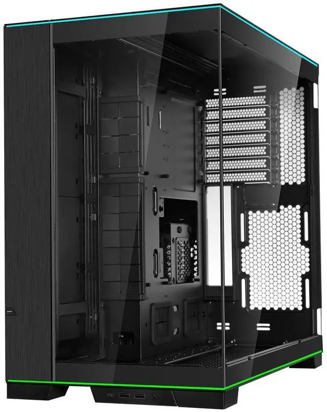Alt view image 3 of 5 - Lian Li O11D EVO RGB E-ATX gaming dual chamber case - ARGB lighting strips - Up to 420mm radiator - Cable management - Front and side tempered glass panels - Reversible chassis (O11DERGBX.US)