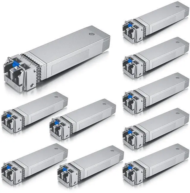 Alt view image 2 of 5 - 1 Pack of 1-Meter LC to LC OS2 Fiber Patch Cable & 10 Pack of 10GBase-LR SFP+ Transceiver
