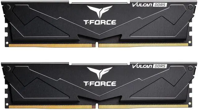 Main image of TEAMGROUP T-Force Vulcan DDR5 64GB (2x32GB) 6000MHz (PC5-48000) CL38 Intel XMP 3.0 & AMD Expo Compatible Desktop Memory Module Ram Black FLBD564G6000HC38JDC01