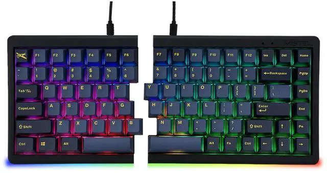 Main image of BAROCCOMiSTEL MD770 RGB BT5.0 Glaze Blue TKL Ergonomic Mechanical Keyboard, 75% Split Layout, Cherry MX, PBT DoubleShot Keycap, Mac/Windows OS Compatible (Cherry Red)