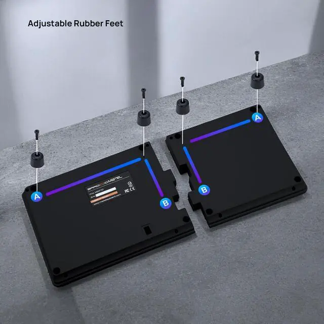 Alt view image 5 of 5 - BAROCCOMiSTEL MD770 RGB BT5.0 Glaze Blue TKL Ergonomic Mechanical Keyboard, 75% Split Layout, Cherry MX, PBT DoubleShot Keycap, Mac/Windows OS Compatible (Cherry Red)