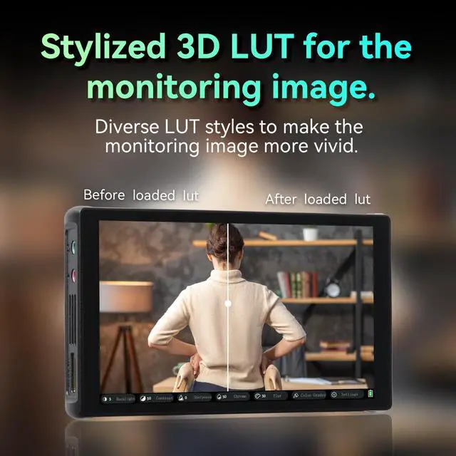 Alt view image 4 of 5 - Portkeys PT5 III Camera Monitor 5.4" 800nits Field Monitor with USB 3.0 Type-C Port Support Waveform, Histogram, Peaking, False Color, and 3D LUT Function for DSLR Camera