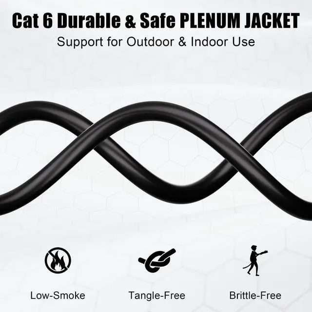 Alt view image 4 of 5 - MEIPEK Cat 6 Ethernet Cable 1000ft Outdoor (60 RJ45), FTP Shielded Cat 6 Ethernet Cable Bulk, 23AWG, Heavy Duty, Direct Burial, Waterproof, UV Resistant, Cat6 1000ft for Router, PC, Gaming, CCA