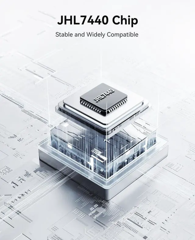 Alt view image 5 of 5 - ORICO MiniMate 512 GB External SSD for Mac mini M4, Compatible with Thunderbolt(3100MB/s), USB-C(10Gbps), Type C Cable(40Gbps), JHL7440 Chip+RTL9210, M4T4