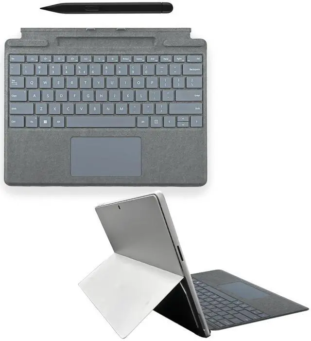 Alt view image 5 of 5 - Anglepingping Pro 10 Signature Keyboard with Slim Pen Compatible with Microsoft Surface Pro 10/9,Pro 9 Signature Keyboard for Microsoft Surface Pro 10/9 with Slim Pen (Ice Blue)