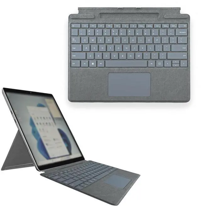 Alt view image 4 of 5 - Anglepingping Pro 10 Signature Keyboard with Slim Pen Compatible with Microsoft Surface Pro 10/9,Pro 9 Signature Keyboard for Microsoft Surface Pro 10/9 with Slim Pen (Ice Blue)