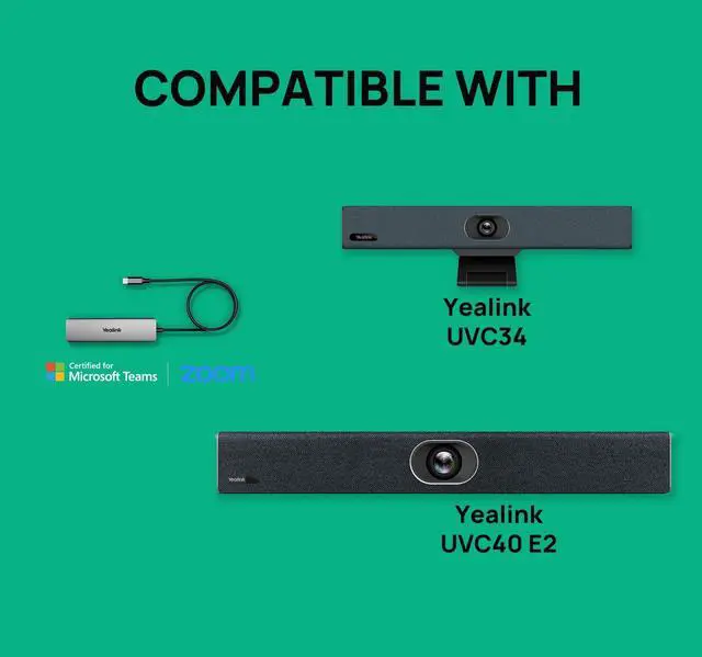 Alt view image 3 of 5 - Yealink BYOD-Box Hub for UVC34 UVC40 E2 Video Camera Conferencing Specifically Designed to Work Between UVC Camera and Laptops with Type-C Port Plug-and-Play Webcam Meeting Kit for Conference Room