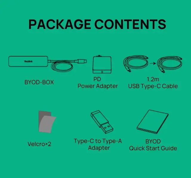 Alt view image 5 of 5 - Yealink BYOD-Box Hub for UVC34 UVC40 E2 Video Camera Conferencing Specifically Designed to Work Between UVC Camera and Laptops with Type-C Port Plug-and-Play Webcam Meeting Kit for Conference Room