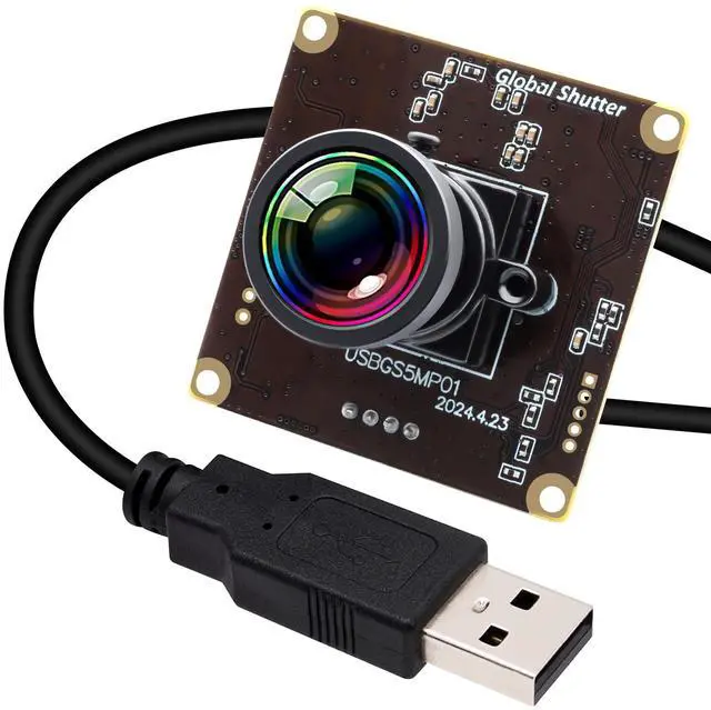 Main image of Global Shutter USB Camera Module for Laptop 60fps High Speed PC Camera Wide Angle 120degree Low Distortion Lens Webcam Board Mini UVC USB2.0 Lightburn Camera for Laser Engraver 5mp 50fps USB Camera