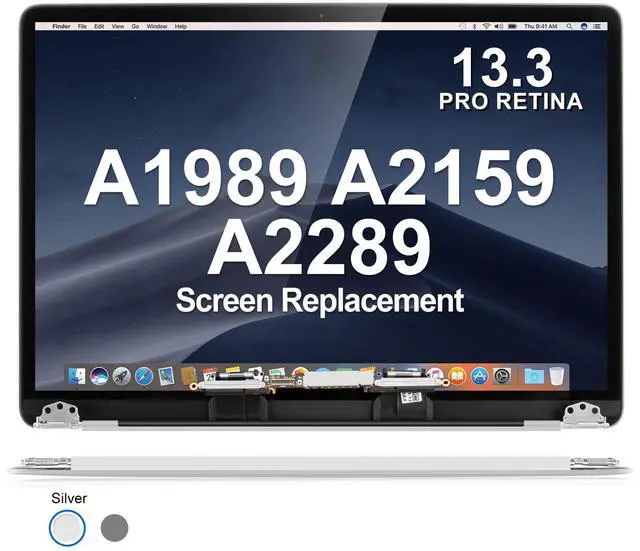 Main image of A1989 A2159 A2289 A2251 Screen Replacement for MacBook Pro 13.3" 2018 2019 2020 Year 13-inch Retina A Full LED LCD Display Assembly EMC 3358 3214 3301 3348 3456 2560x1600 (Sliver)