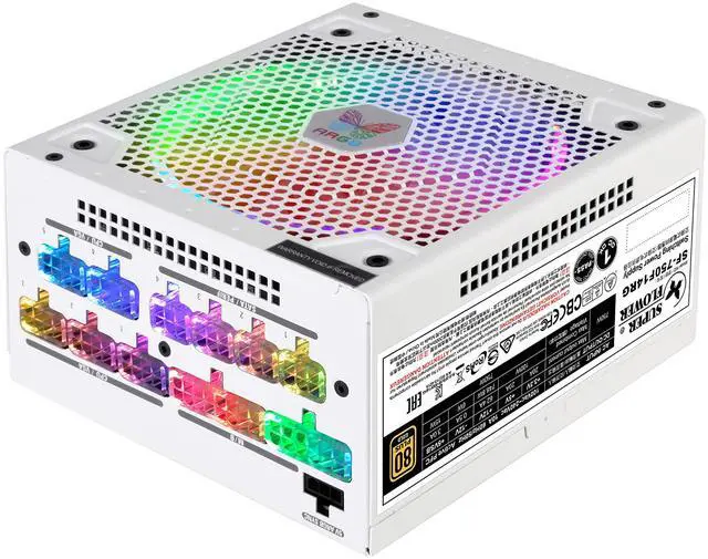 Main image of Super Flower Leadex III ARGB 80+ Gold, Addressable LEDs with 5V Motherboard Sync/Analog Controlled, ECO Fanless & Silent Mode, Full Modular Power Supply(750W)