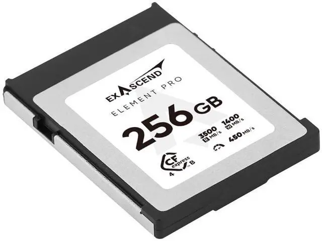 Alt view image 4 of 5 - Exascend Element Pro CFexpress 4.0 Type B Card 2 TB / 1 TB / 512 GB, Max. Read 3500 MB/s, Ideal for Express Transfer of Large Photo and Video Files (512, GB)