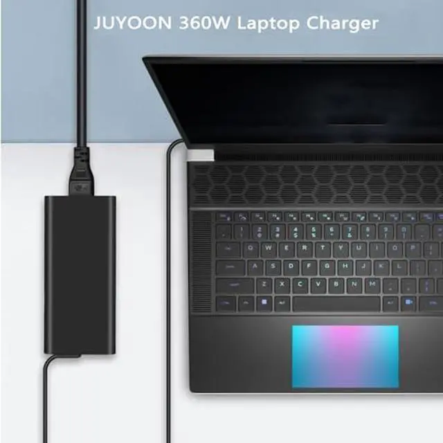 Alt view image 2 of 4 - JUYOON 360W Laptop Charger Compatible with 0Y7YW7 07TMR6 360W AC Power Adapter m18 R2 x16 R2 RTX 4080 4090 16 18 Area-51 AA16250 AA18250 Power Supply