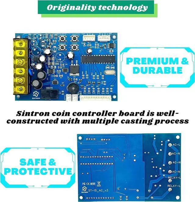Alt view image 5 of 5 - Sintron ST-002 110V Coin Operated Timer Control Power Box for Electronic Device Vending Machine, Gaming Machines, Massage Chairs, Shoe Polishers, Washing Machines, Chargers, Dryers, Auto Car Wash, PCs