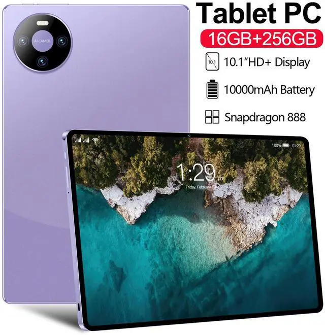 Alt view image 2 of 5 - testlili Tablet 10.1 inch Android 14 Tablets, 16GB RAM 256GB ROM,16MP+32MP Camera,10 Core Tablet PC, Smart-K Dual Speakers, 2560 * 1600 HD Touch Screen,10000mAh, GPS, WiFi MIX4 (Purple)