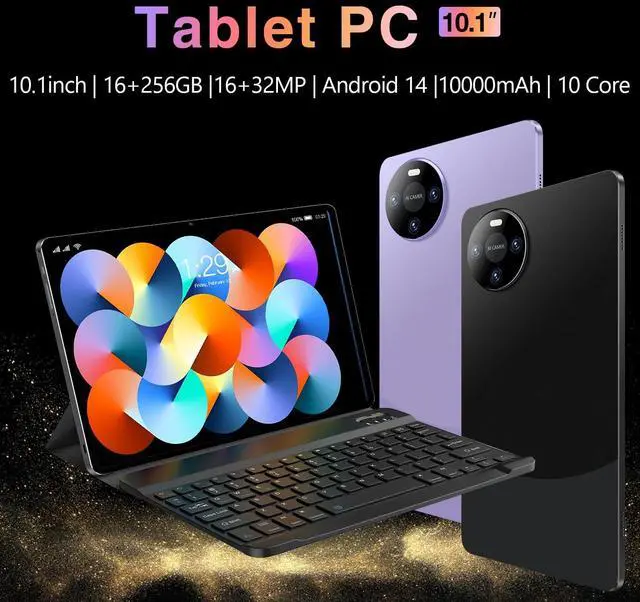Alt view image 5 of 5 - testlili Tablet 10.1 inch Android 14 Tablets, 16GB RAM 256GB ROM,16MP+32MP Camera,10 Core Tablet PC, Smart-K Dual Speakers, 2560 * 1600 HD Touch Screen,10000mAh, GPS, WiFi MIX4 (Purple)