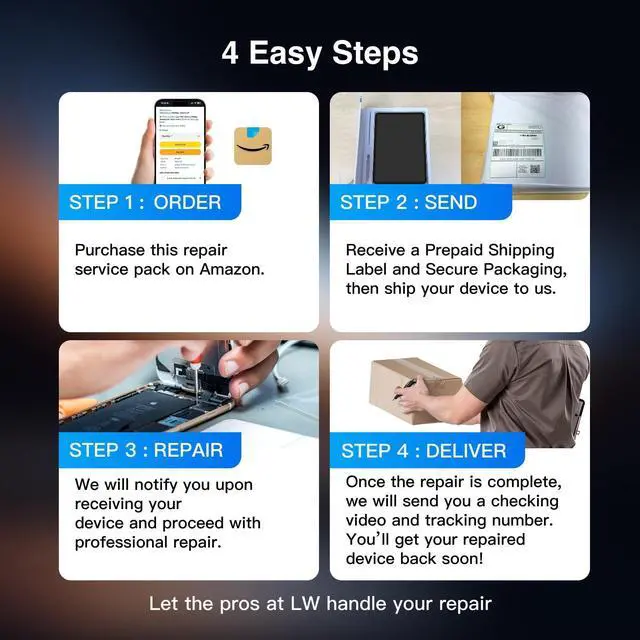 Alt view image 4 of 5 - LW Mail-in Repair Service with Original OEM Pull Screen Replacement for iPad 10th Gen 2022 10.9'' Screen LCD Display Touch Digitizer Full Assembly A2696 A2757 A2777 (no Screen Tools)