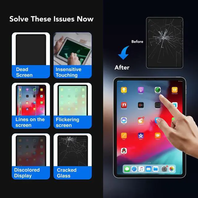 Alt view image 5 of 5 - LW Mail-in Repair Service with Original OEM Pull Screen Replacement for iPad 10th Gen 2022 10.9'' Screen LCD Display Touch Digitizer Full Assembly A2696 A2757 A2777 (no Screen Tools)