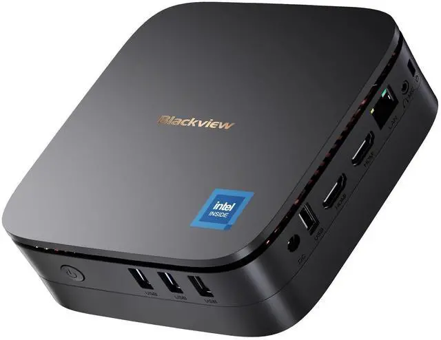 Main image of Blackview Mini PC MP60 Intel N5095, Desktop Mini Computer Win11, 8GB DDR4 256GB SSD, Support 4K Dual HDMI Display, Gigabit Ethernet/WiFi/BT4.2